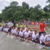 গোপালগঞ্জের কাশিয়ানীতে শতবর্ষের ঐতিহ্যবাহী নৌকা বাইচ প্রতিযোগিতা