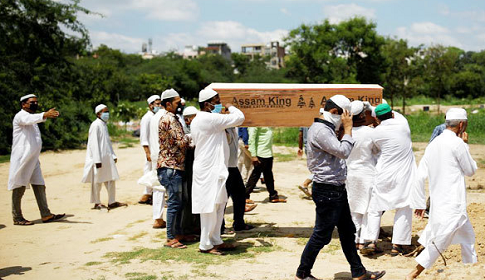 সর্বোচ্চ সংক্রমণের দিনে ভারতে ৯৪৫ মৃত্যু