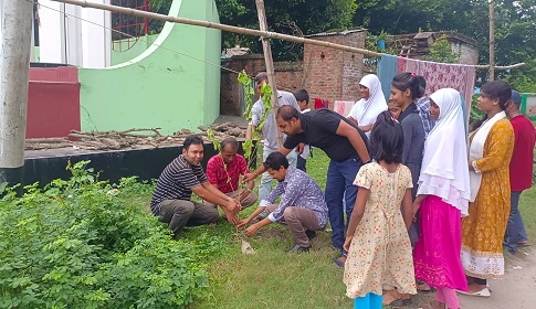 রাজবাড়ীতে গহন থিয়েটারের উদ্যোগে বৃক্ষরোপণ কর্মসূচী