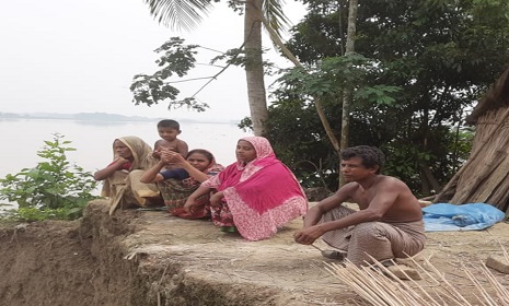 নড়াইলে মধুমতী নদীর ভাঙ্গনে ১৮টি বাড়িঘর বিলীন