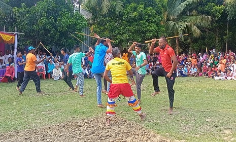 ফরিদপুরে হয়ে গেল ঐতিহ্যবাহী হাডুডু ও লাঠি খেলা