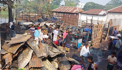 গোপালগঞ্জে আগুনে ৩ প্রতিষ্ঠান ভস্মীভূত, অর্ধকোটি টাকার ক্ষতি 