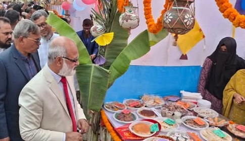 জামালপুর এএম কলেজে পিঠা উৎসব ও দেয়ালিকা উন্মোচন